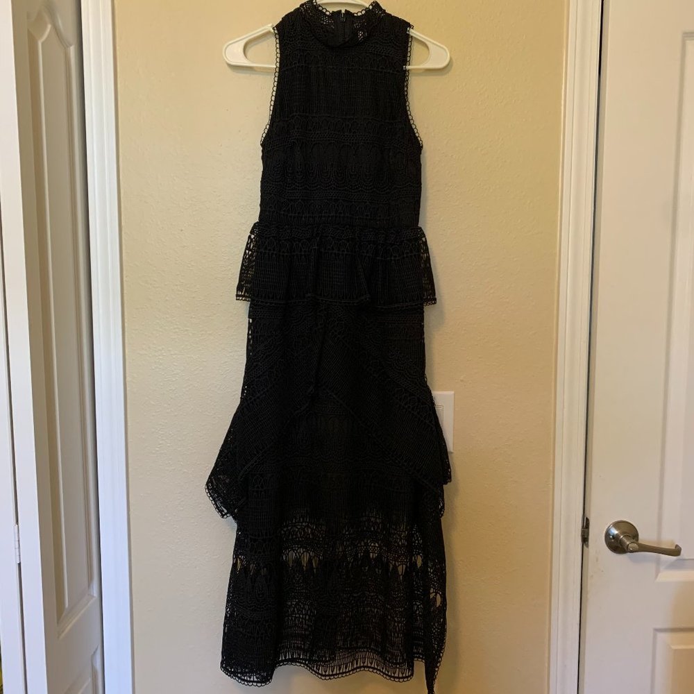 Topshop Lace Black Layer Dress NWOT Size 2